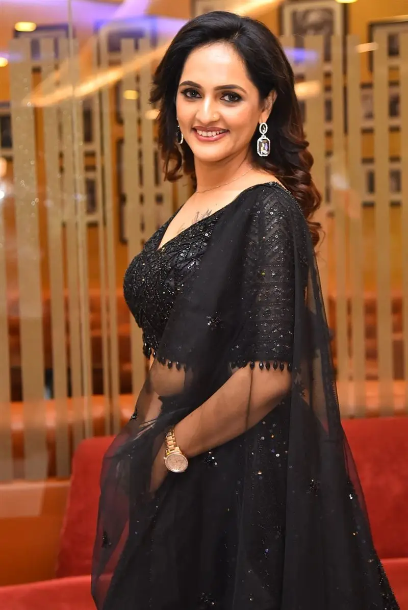 Telugu Actress Jyothi Rai Purvaj in Black Dress